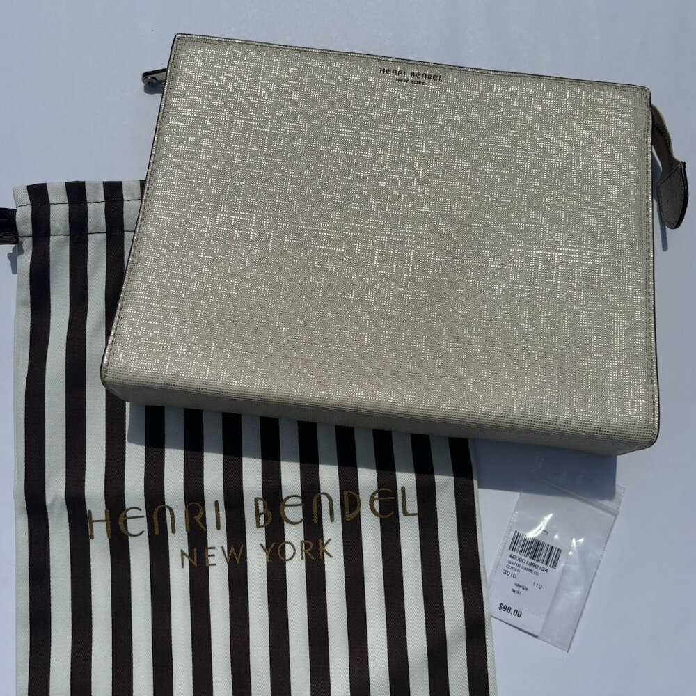 Henri Bendel W57th Cosmetic Clutch - White Gold